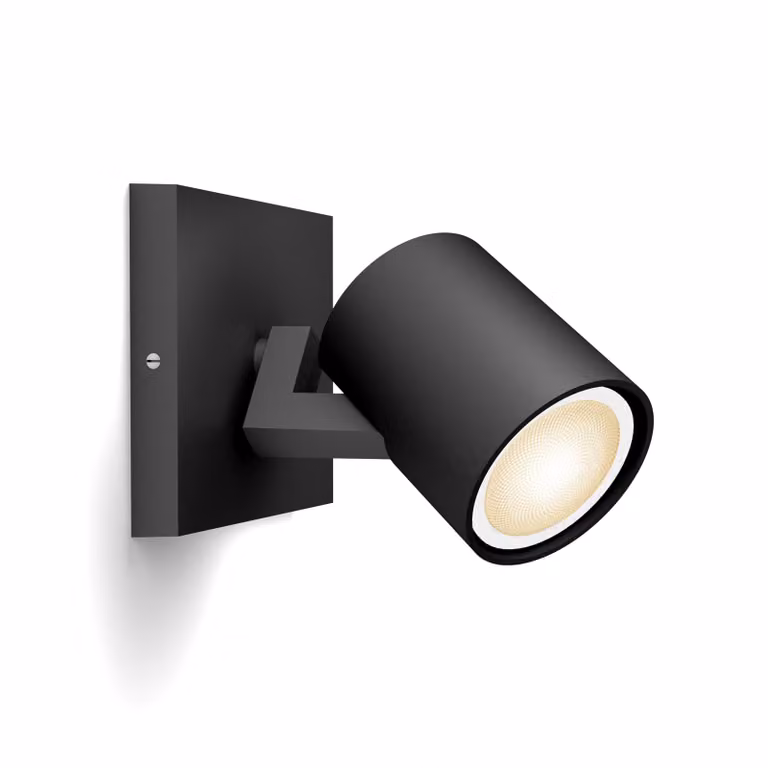 Foco LED Philips Hue White Ambiance Negro con Dimmer y Conectividad Zigbee y Bluetooth