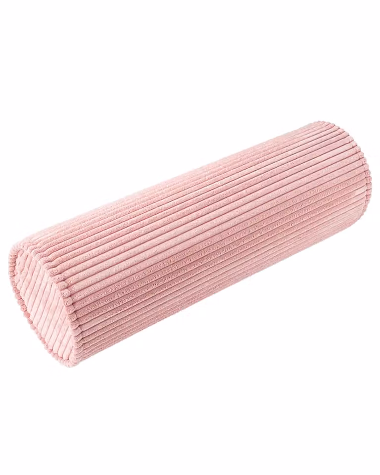 Cojín cilíndrico de pana Wigiwama en color rosa de poliéster, An/P/Al: 55 x 18 x 18 cm