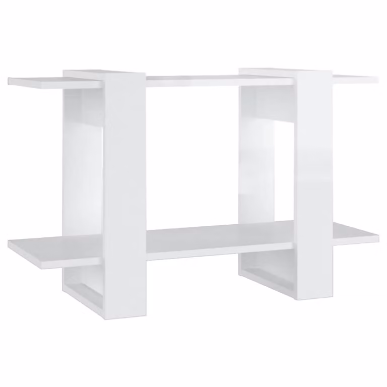 Estantería divisor de espacios Maison Chic en madera blanco brillante An/P/Al: 80 x 30 x 51 cm