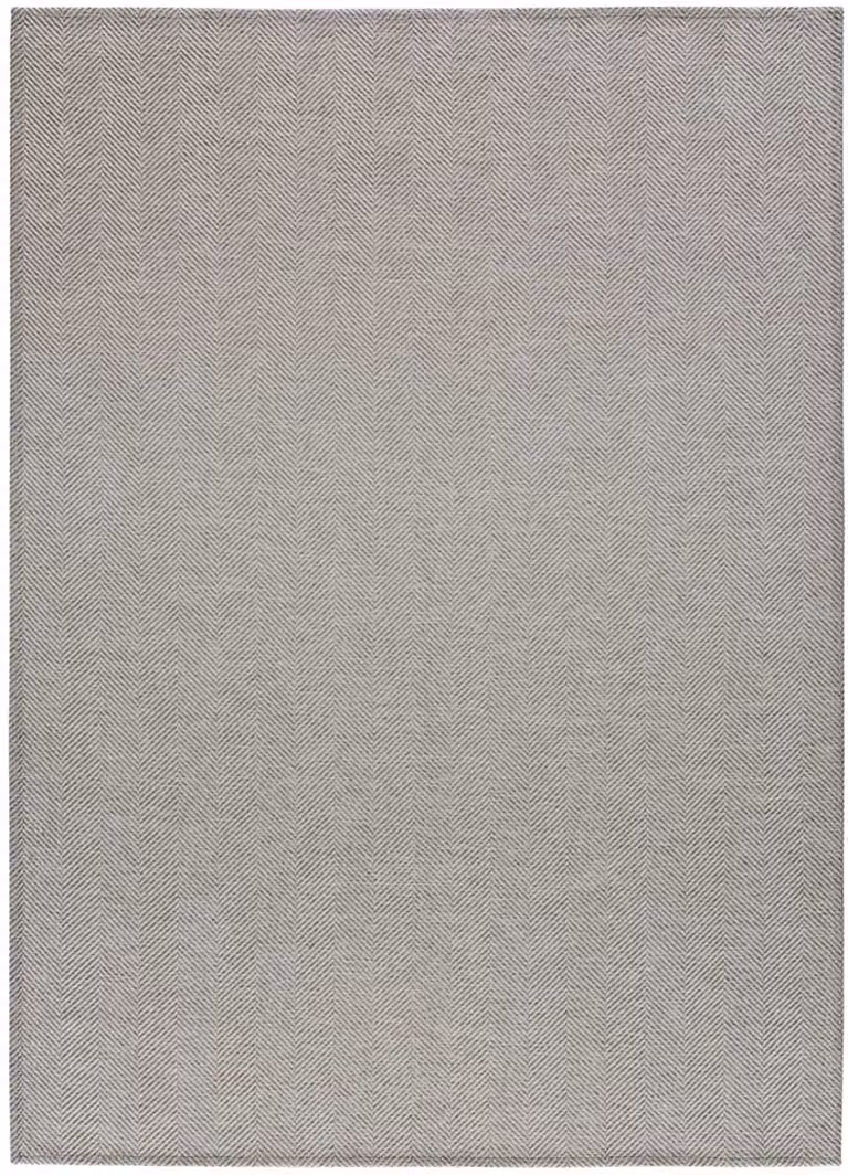 Alfombra de pie de cama Atticgo de poliéster con diseño de espiga, lavable y antideslizante, color gris, An/P: 60 x 120 cm