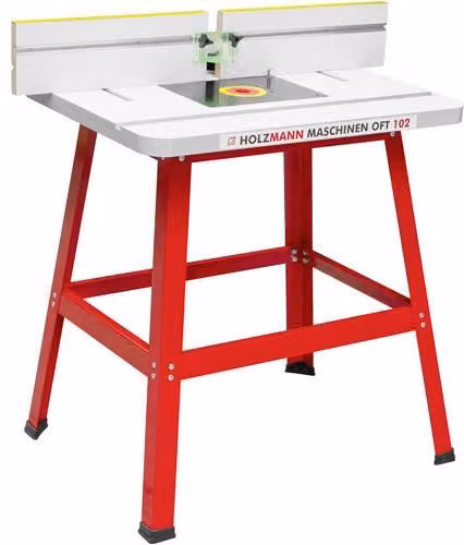Mesa de fresadora Holzmann modelo OFT102 en color rojo y aluminio con Altura: 88 cm