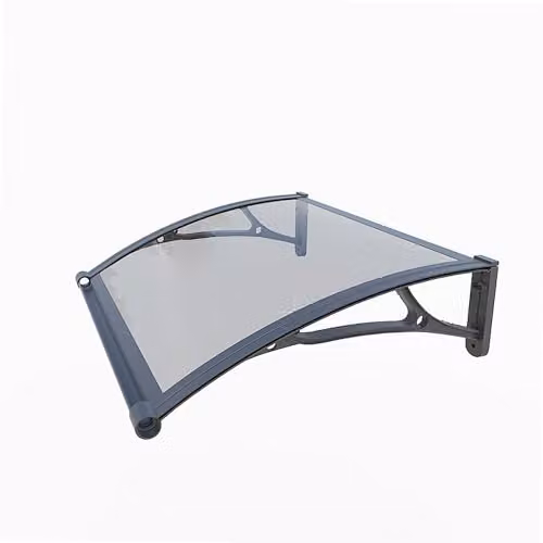 Marquesina de aluminio y policarbonato WERKA PRO color antracita An/P: 80 x 150 cm
