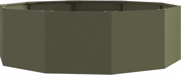 Jardinera Syfax de acero color verde, An/P/Al: 120 x 120 x 35 cm