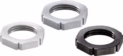 Tuerca de bloqueo Wiska PG 29 de poliamida hexagonal en gris claro