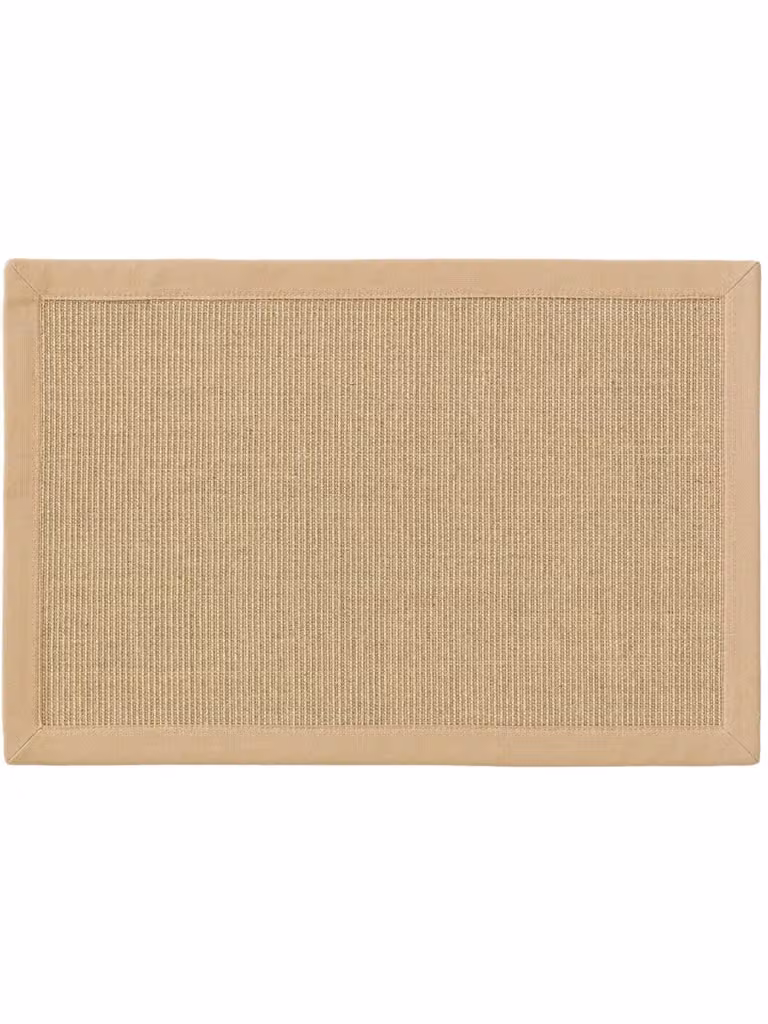 Felpudo rectangular Benuta en color beige de sisal y yute, An x Al: 60 x 90 cm