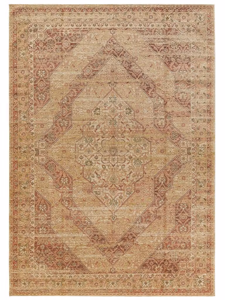 Alfombra de tejido plano Benuta en rosa y rojo con diseño patchwork, An/P: 240 x 340 cm