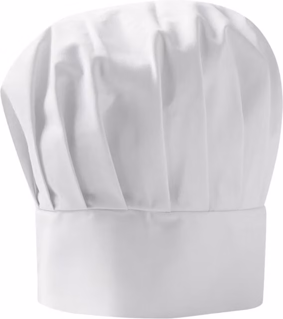Gorro de cocina Chef II El Corte Inglés de algodón en color blanco para profesionales