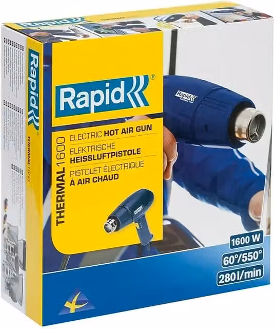 Pistola de aire caliente y decapador Rapid Thermal 1600 de 1600 W en color azul