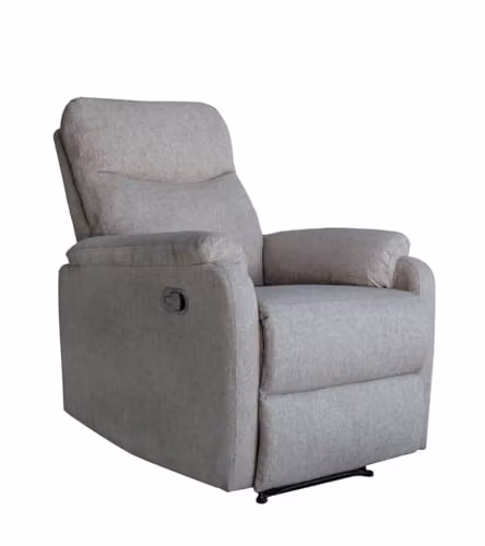 Sillón Relax Zar SWEET SOFA Reclinable Manual con Reposapiés, Tapizado en Tela Gris, An/P/Al: 73 x 95 x 101 cm
