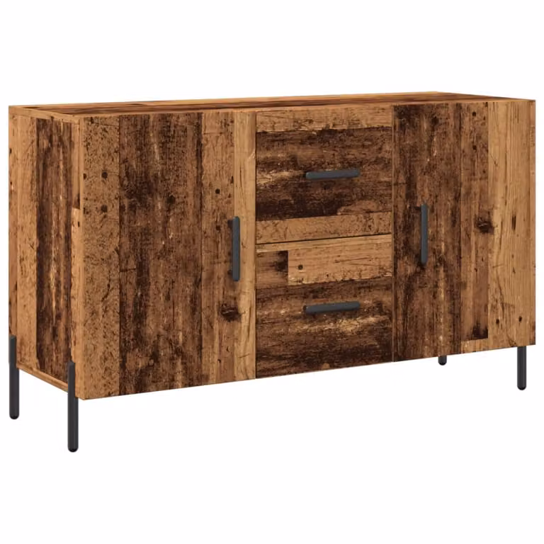Aparador moderno de madera de ingeniería envejecida vidaXL en color marrón, An/P/Al: 100 x 36 x 60 cm