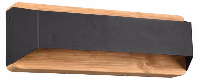 Aplique LED Trio Arino Negro con luz arriba y abajo, 13,5W, 1500 Lm, An/P/Al: 35,2 x 12,0 x 10,0 cm