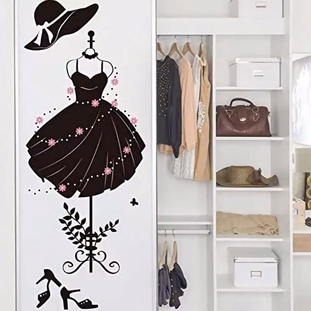 Adhesivo de pared Elle con diseño de diente de león y mariposa negra en PVC, An/Al: 50 x 70 cm