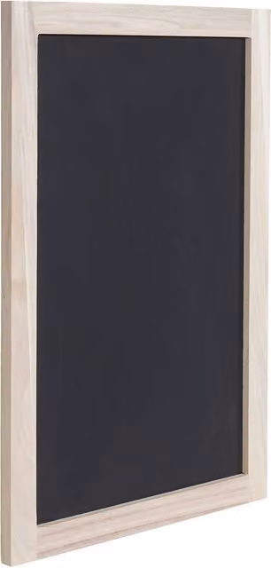 Juego de 2 pizarras de pared HHG para escribir y tablón de anuncios, color beige y negro, An/Al: 60 x 40 cm