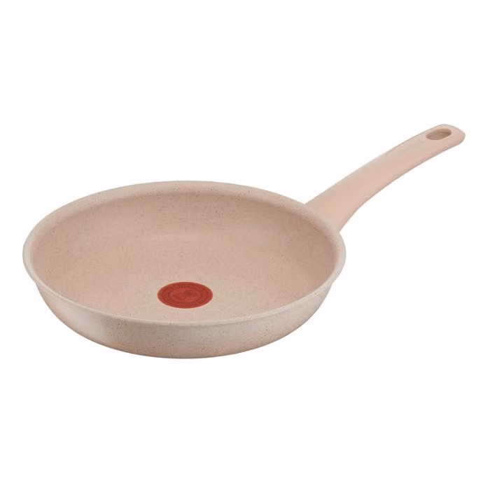Sartén Tefal Delight de 24 cm con revestimiento antiadherente y cuerpo de aluminio reciclado en color beige
