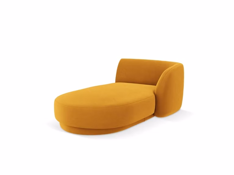 Sofá Chaise Longue en Forma de L Micadoni Home de Terciopelo Amarillo y Estilo Moderno