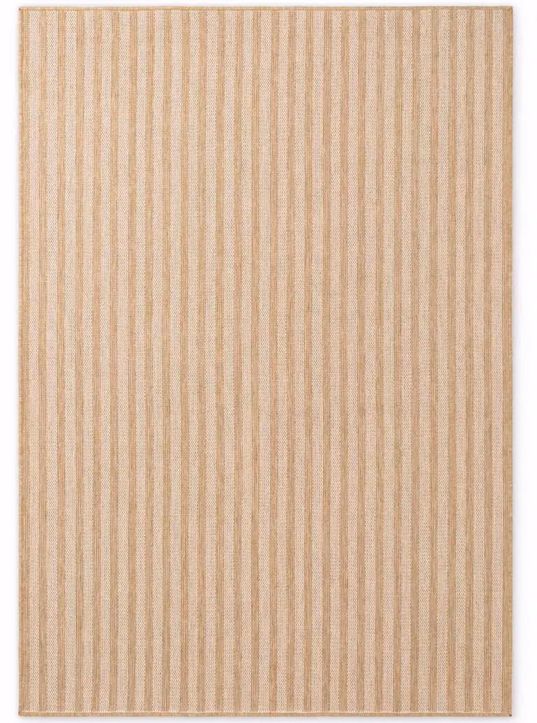 Alfombra de yute Ted Baker Linley con diseño de rayas, reversible y apta para exteriores, An/P: 120 x 170 cm, color blanco y beige