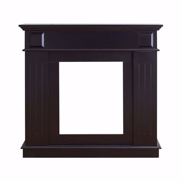 Marco de chimenea decorativo Mobili Rebecca de madera en color negro, An/P/Al: 109 x 26 x 100 cm