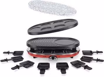Raclette Hkoenig Rp418 con piedra natural y cerámica en color negro