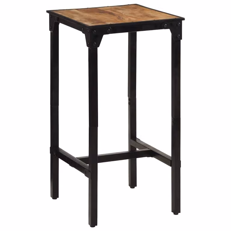 Mesa de bar de madera de mango maciza vidaXL color marrón An/P/Al: 60 x 55 x 107 cm