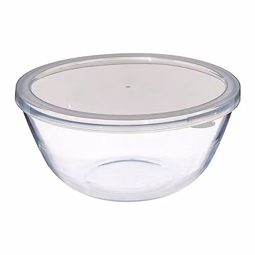 Recipiente de preparación de vidrio con tapa 5five, transparente, 4,4 l, Profundidad: 27 cm