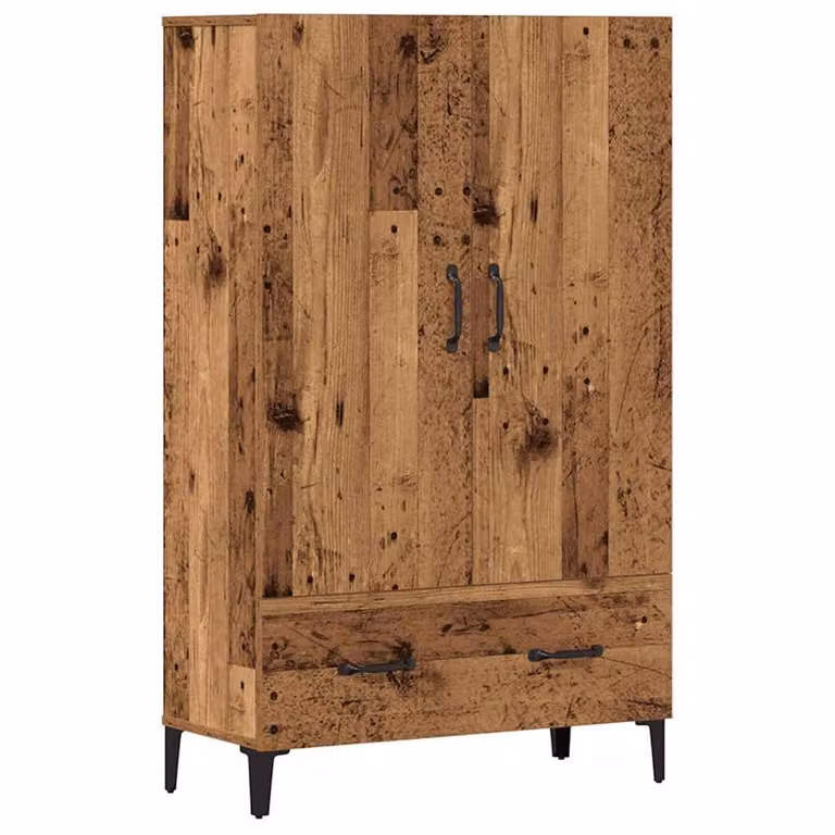 Aparador moderno vidaXL de madera y hierro en color marrón, An/P/Al: 70 x 31 x 115 cm