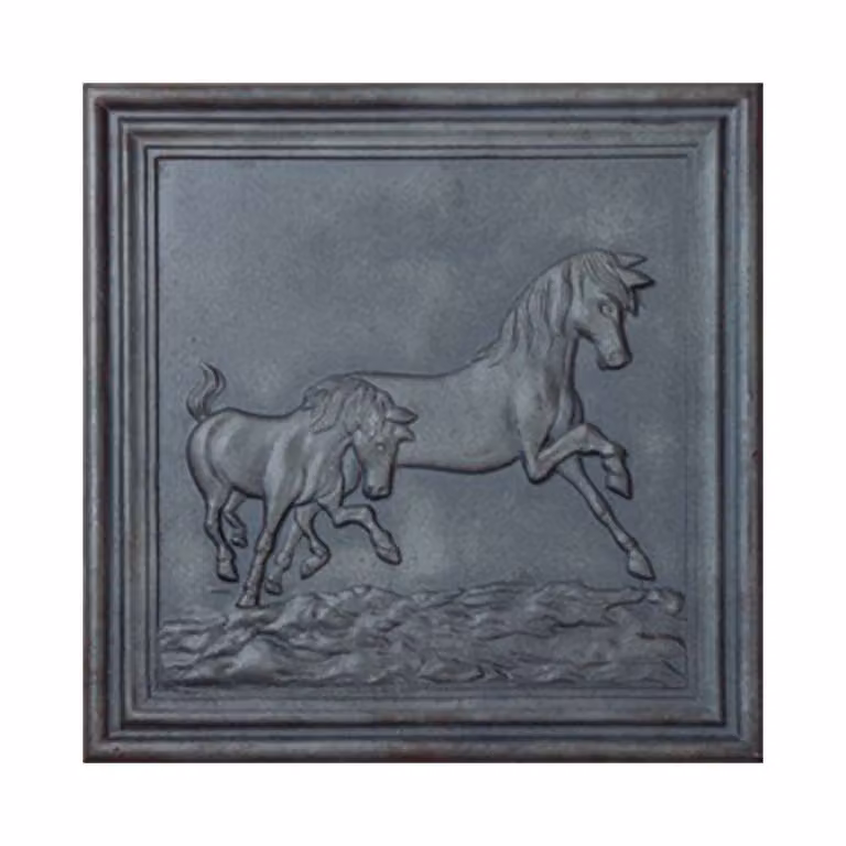 Cubierta de hierro fundido Imar para estufa de leña, color gris, An/Al: 50 x 50 cm
