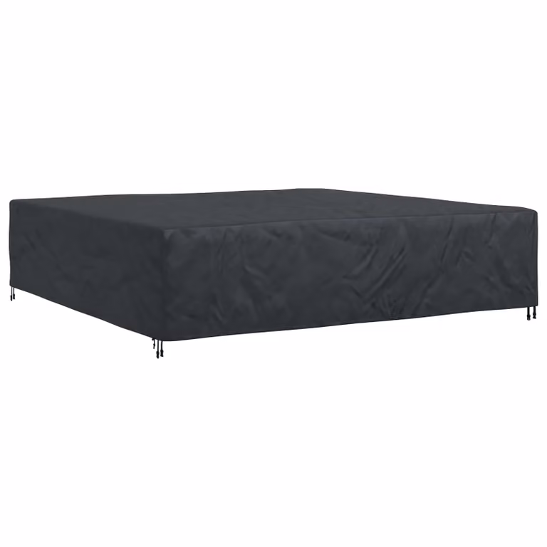 Funda impermeable para muebles vidaXL rectangular de color negro, An/P/Al: 300 x 300 x 70 cm