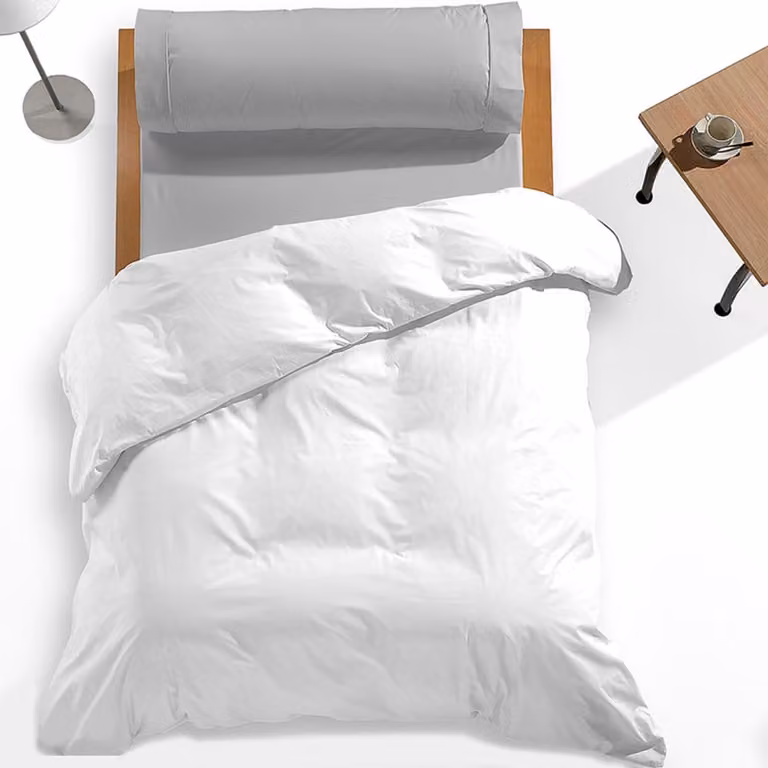 Funda nórdica reversible MEVAK LIVING blanca para cama de 90 cm de algodón y poliéster