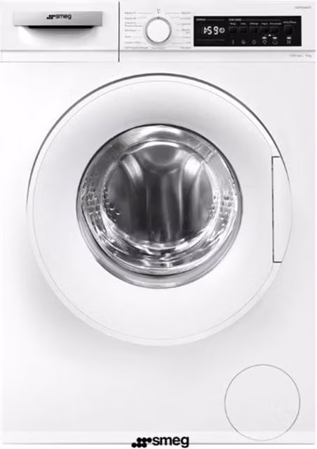 Lavadora de carga frontal Smeg LB2T92ASES de 9 kg, 1200 rpm, color blanco, An/P/Al: 60 x 64 x 85 cm