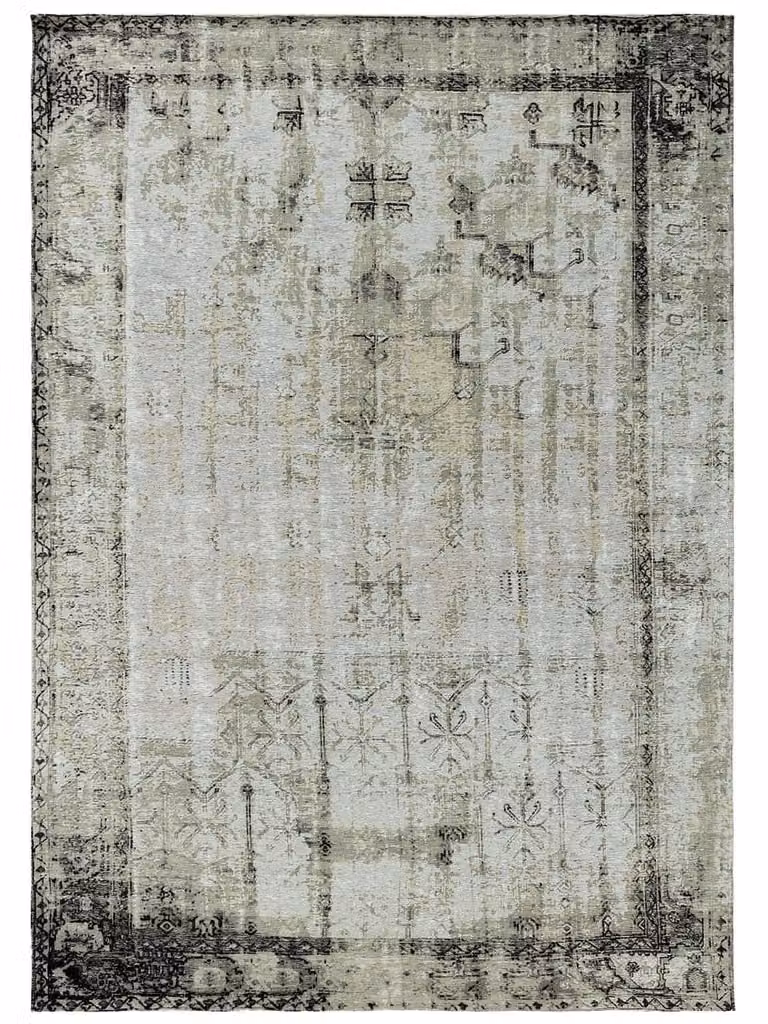 Alfombra de tejido plano Benuta en estilo patchwork negro y gris, An/P: 80 x 165 cm