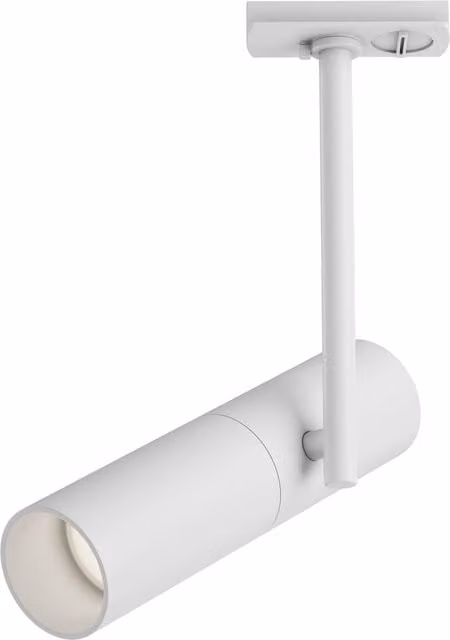 Foco para carril Maytoni moderno de aluminio blanco con 1 luz ajustable y casquillo GU10