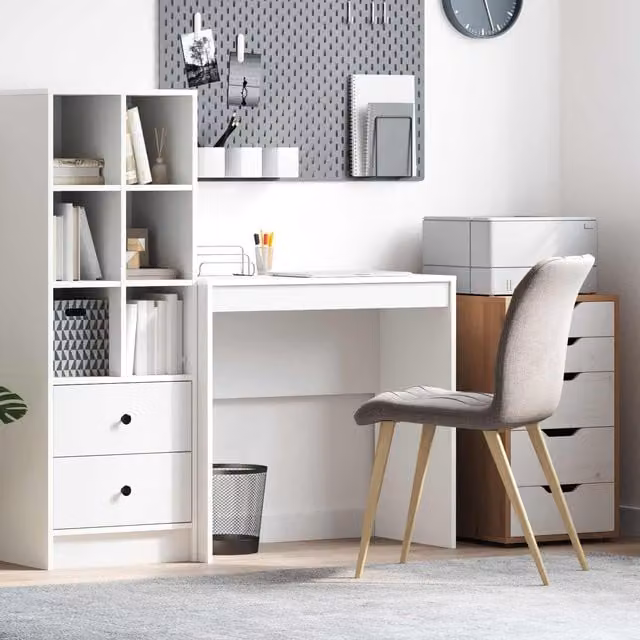 Escritorio moderno Maison Exclusive de madera en color blanco An/P/Al: 80 x 40 x 76 cm