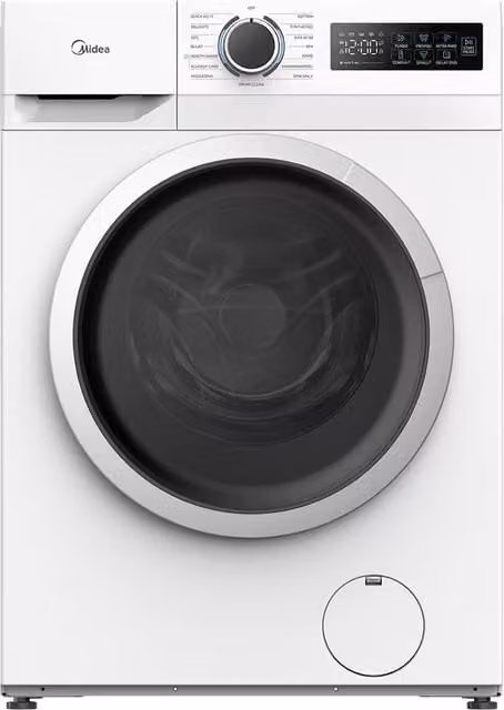 Lavadora de carga frontal Midea de 8 kg, 1400 rpm, color blanco con programas de vapor y lavado rápido, An/P/Al: 85 x 60 x 59,5 cm