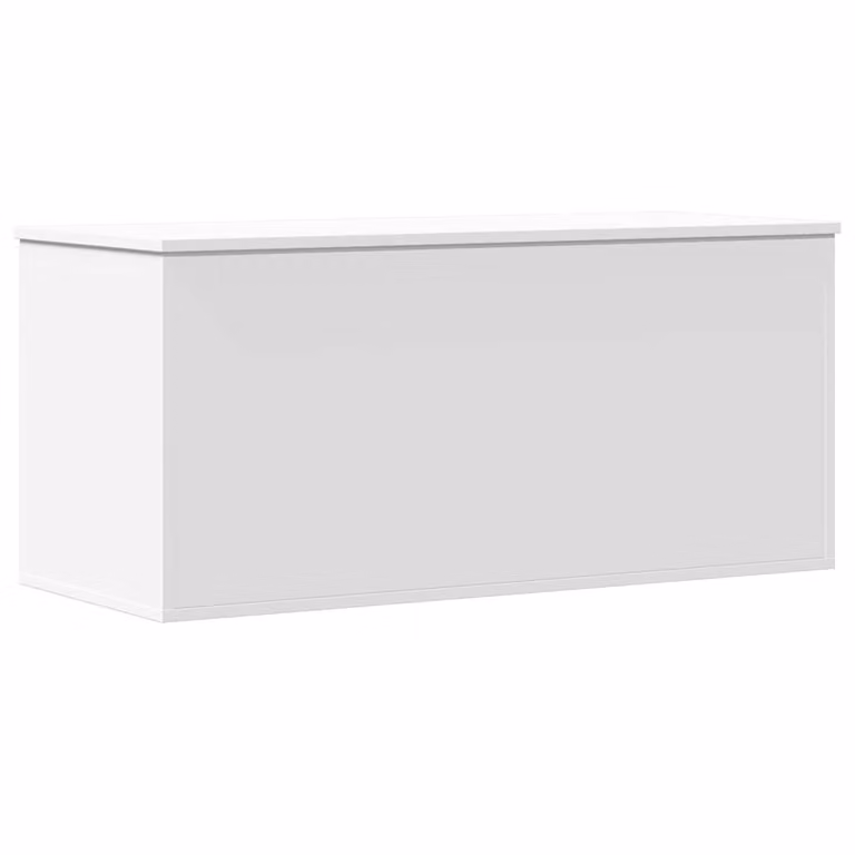 Caja de almacenaje moderna vidaXL de madera MDF blanca con tapa removible y cierre suave An/P/Al: 100 x 42 x 46 cm