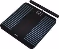Báscula de diagnóstico personal Beurer BF 990 negra con unidad de mano, pantalla digital y control por app