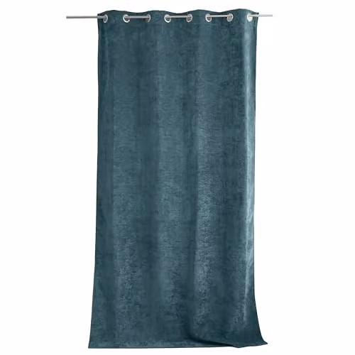 Cortina térmica opaca ED Enjoy Home de terciopelo con ojales, color azul petróleo, An/Al: 140 x 260 cm