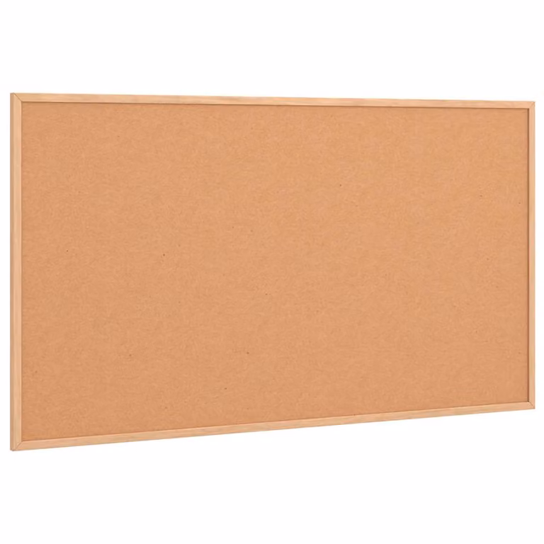 Tablero de corcho con marco de madera de pino macizo vidaXL color marrón An/P: 100 x 55 cm