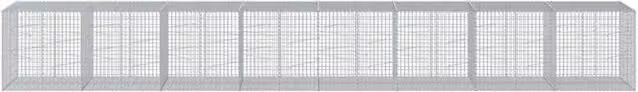 Cesta de gaviones con cubierta de hierro galvanizado color plata SYFAX An/P/Al: 800 x 100 x 100 cm