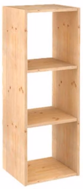 Kit Cubo 3 Posti TUTTACASA de madera de pino en color beige y multicolor, An/P/Al: 36,2 x 33 x 107 cm