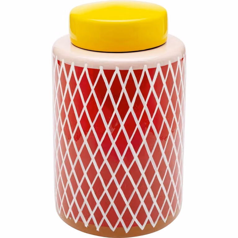 Caja decorativa moderna de porcelana multicolor Kare Design Diámetro: 26 cm