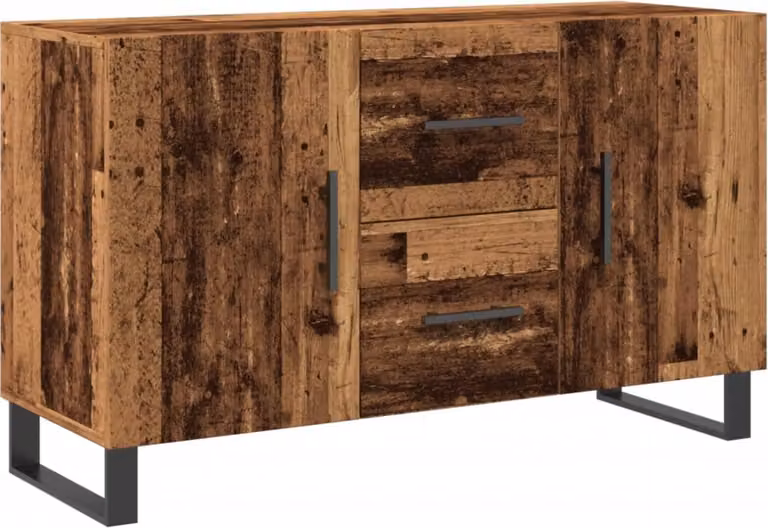 Aparador Syfax de madera y metal en color marrón con acabado mate An/P/Al: 100 x 36 x 60 cm