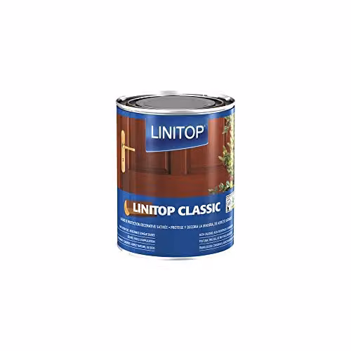 Esmalte protector decorativo Linitop Classic transparente acabado satén para madera de 1 l