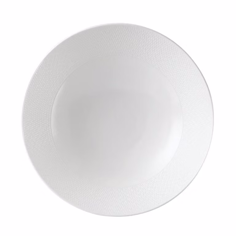 Bol para servir Wedgwood Gio de porcelana bone china en color blanco, Diámetro: 28 cm