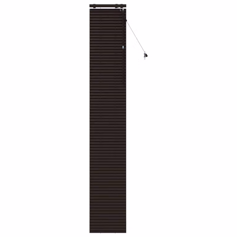 Persiana veneciana de madera vidaXL en marrón oscuro, An: 45 cm, Al: 250 cm