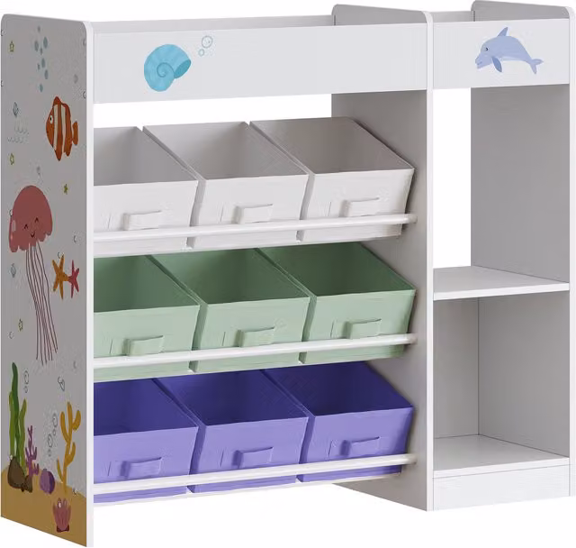 Estantería infantil Farusa de en.casa en diseño multicolor con acabado mate, An/P/Al: 80 x 30 x 90 cm