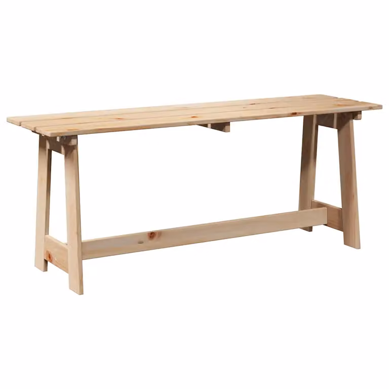 vidaXL Banco de exterior de madera tratada en color marrón, An/P/Al: 110 x 37 x 47 cm