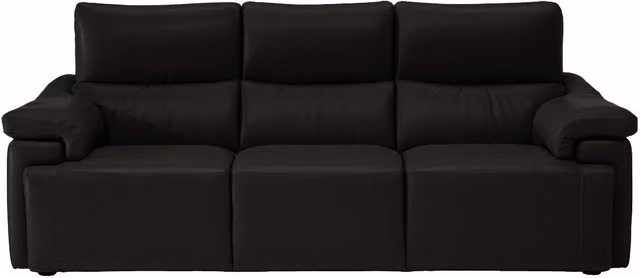 Sofá de piel de 3 plazas Natuzzi Editions Jefferson M55 con relax eléctrico para adultos en color marrón o negro