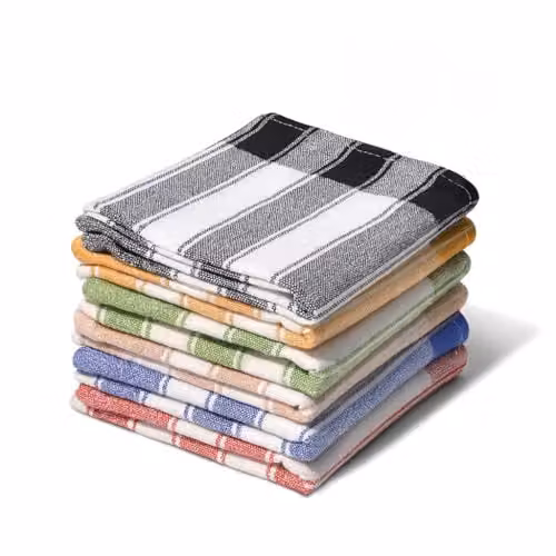 Lote de 6 paños de cocina Home Linge Passion de algodón con diseño de cuadros multicolor, altamente absorbentes, An/P: 50 x 70 cm