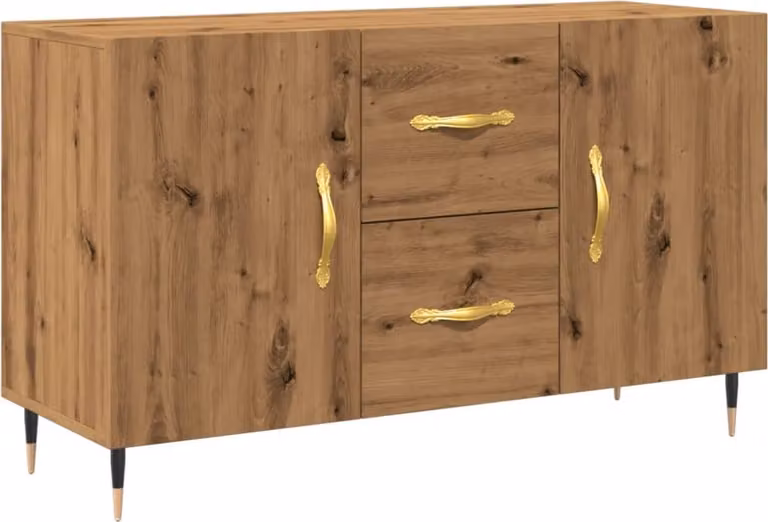 Aparador Syfax de madera de roble en color marrón, estilo moderno, An/P/Al: 100 x 36 x 60 cm