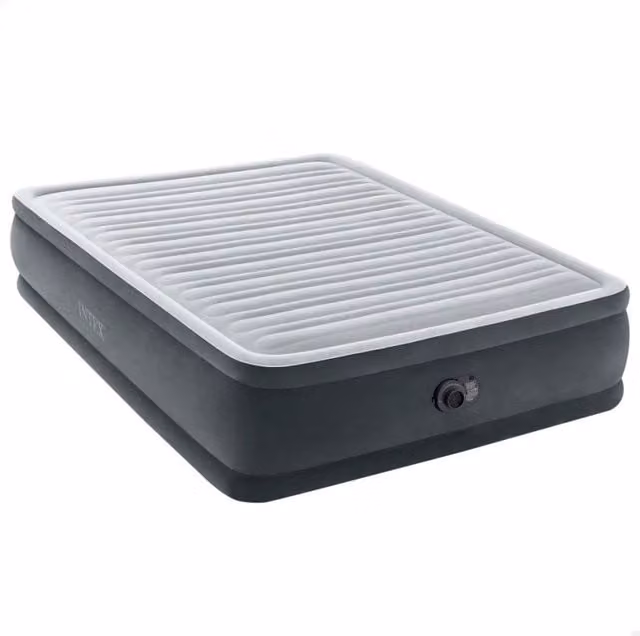 Colchón hinchable Intex para 2 adultos, color gris, L x An x Al: 203 x 152 x 46 cm